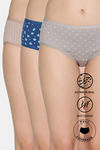 Zivame Medium Rise Full Coverage Hipster Panty (Pack of 3) - Multicolor — thumbnail 1